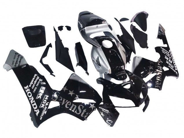 2005-2006 Honda CBR600RR Motorcycle Fairings - Black Silver SevenStars Canada Websites
