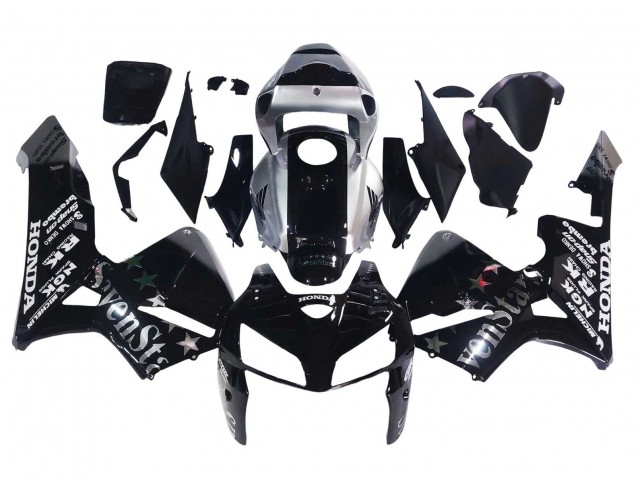 2005-2006 Honda CBR600RR Motorcycle Fairings - Black Silver SevenStars Canada Websites