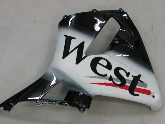 2005-2006 Honda CBR600RR Motorcycle Fairings - Glossy Black White West Canada Websites