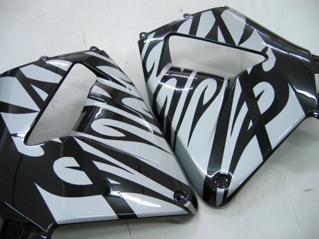 2005-2006 Honda CBR600RR Motorcycle Fairings - Glossy Black Grey Flame Canada Websites