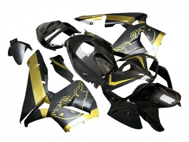 2005-2006 Honda CBR600RR Motorcycle Fairings - Black Gold Carbon Fiber Canada Websites