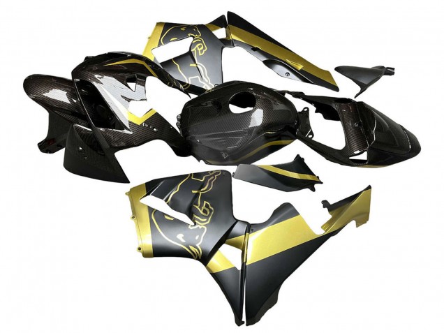 2005-2006 Honda CBR600RR Motorcycle Fairings - Black Gold Carbon Fiber Canada Websites