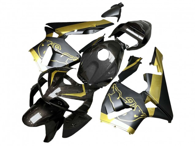 2005-2006 Honda CBR600RR Motorcycle Fairings - Black Gold Carbon Fiber Canada Websites