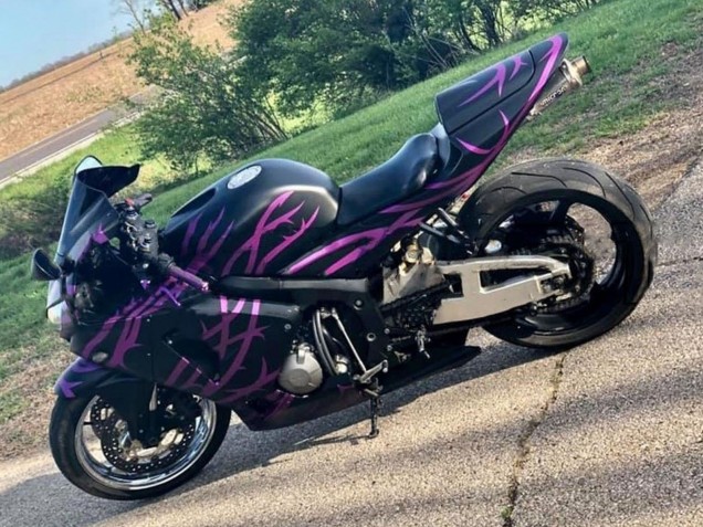 2005-2006 Honda CBR600RR Motorcycle Fairings - Matte Black Purple Canada Websites