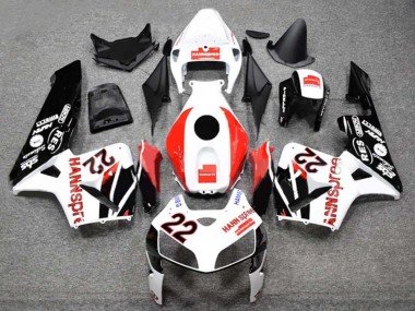 2005-2006 Honda CBR600RR Motorcycle Fairings - White Red Glossy Black HannSpree 22 Canada Websites