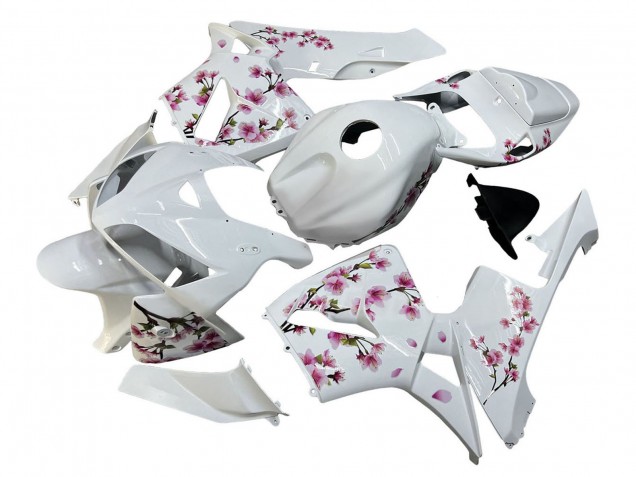 2005-2006 Honda CBR600RR Motorcycle Fairings - White with Cherry Blossom Canada Websites