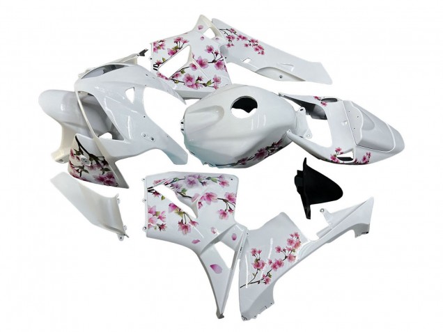 2005-2006 Honda CBR600RR Motorcycle Fairings - White with Cherry Blossom Canada Websites