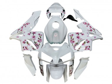 2005-2006 Honda CBR600RR Motorcycle Fairings - White with Cherry Blossom Canada Websites