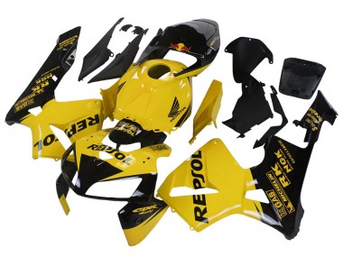 2005-2006 Honda CBR600RR Motorcycle Fairings - Yellow Black Repsol Canada Websites