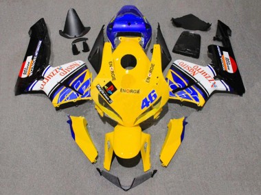 2005-2006 Honda CBR600RR Motorcycle Fairings - Yellow Blue White Nastro Azzurro 46 Canada Websites