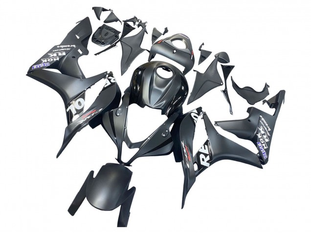 2007-2008 Honda CBR600RR Motorcycle Fairing - Matte Black White Repsol Canada Websites