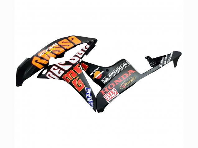 2007-2008 Honda CBR600RR Motorcycle Fairings - Matte Black Orange Red Rossi Repsol 46 Canada Websites