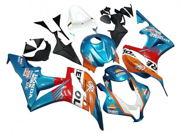 2007-2008 Honda CBR600RR Motorcycle Fairings - Orange White Red Blue Repsol Canada Websites