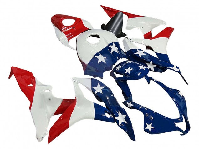 2007-2008 Honda CBR600RR Motorcycle Fairings - White Blue Red Star Canada Websites