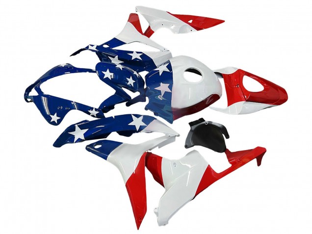 2007-2008 Honda CBR600RR Motorcycle Fairings - White Blue Red Star Canada Websites