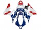 2007-2008 Honda CBR600RR Motorcycle Fairings - White Blue Red Star Canada Websites