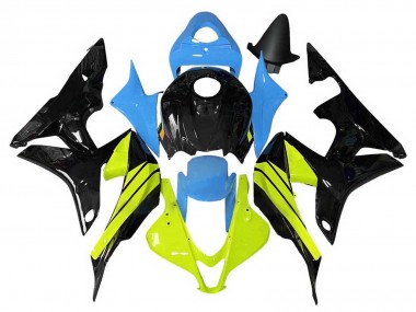 2007-2008 Honda CBR600RR Motorcycle Fairings - Blue Yellow Glossy Black Canada Websites