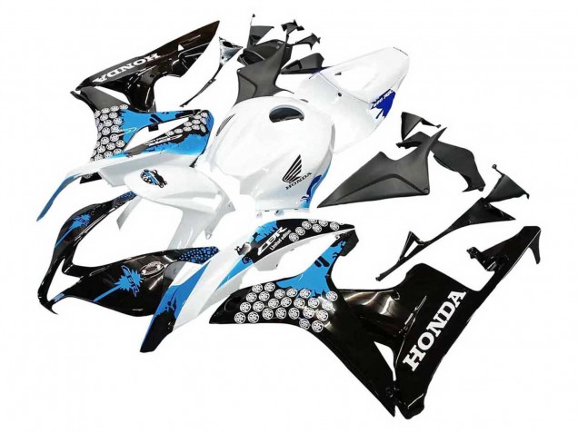 2007-2008 Honda CBR600RR Motorcycle Fairings - White Light Blue Glossy Black Canada Websites