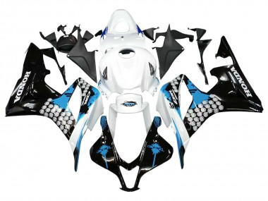 2007-2008 Honda CBR600RR Motorcycle Fairings - White Light Blue Glossy Black Canada Websites