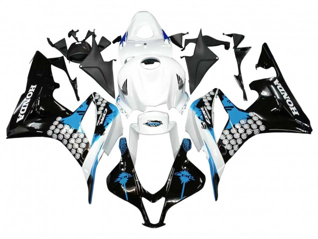 2007-2008 Honda CBR600RR Motorcycle Fairings - White Light Blue Glossy Black Canada Websites