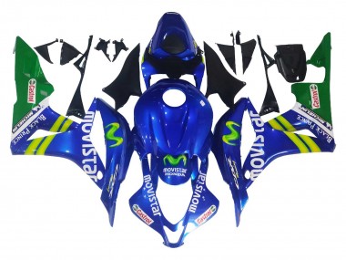 2007-2008 Honda CBR600RR Motorcycle Fairings - Blue Green MoviStar Castrol Canada Websites