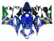 2007-2008 Honda CBR600RR Motorcycle Fairings - Blue Green MoviStar Castrol Canada Websites