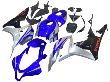 2007-2008 Honda CBR600RR Motorcycle Fairings - Silver Blue Glossy Black Racing Canada Websites