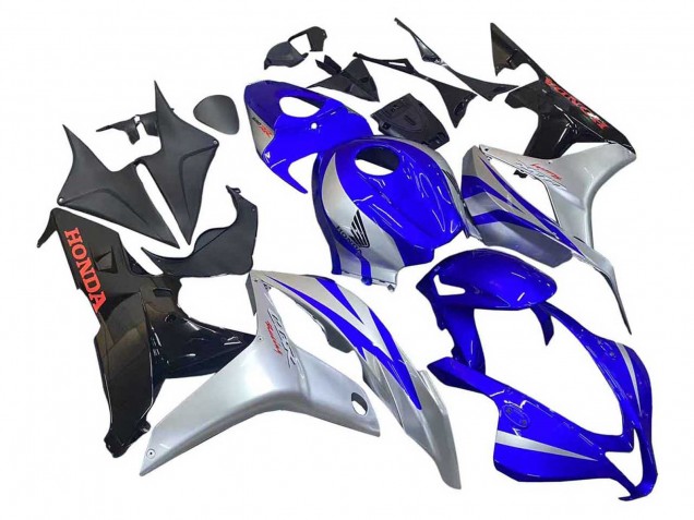 2007-2008 Honda CBR600RR Motorcycle Fairings - Silver Blue Glossy Black Racing Canada Websites
