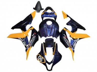2007-2008 Honda CBR600RR Motorcycle Fairings - Orange Dark Blue Trick Star 06 Canada Websites