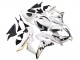2007-2008 Honda CBR600RR Motorcycle Fairing - White Gold Glossy Black Playboy Canada Websites