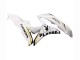 2007-2008 Honda CBR600RR Motorcycle Fairing - White Gold Glossy Black Playboy Canada Websites