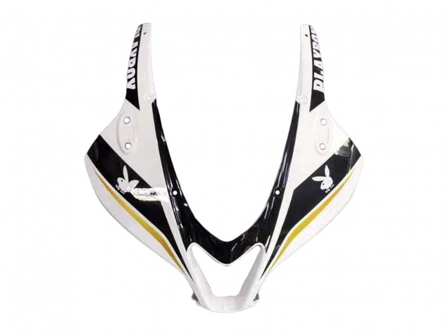 2007-2008 Honda CBR600RR Motorcycle Fairing - White Gold Glossy Black Playboy Canada Websites