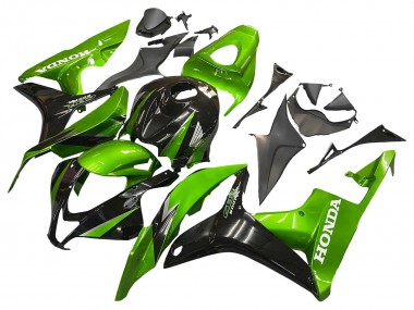2007-2008 Honda CBR600RR Motorcycle Fairing Kits - Green Glossy Black Canada Websites