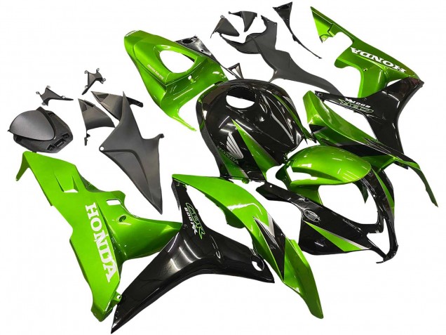 2007-2008 Honda CBR600RR Motorcycle Fairing Kits - Green Glossy Black Canada Websites