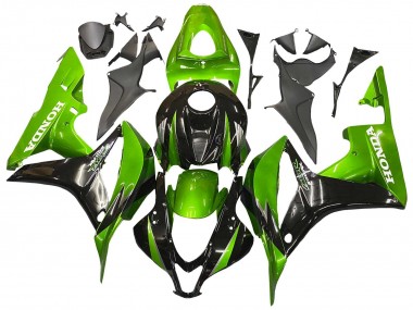 2007-2008 Honda CBR600RR Motorcycle Fairing Kits - Green Glossy Black Canada Websites