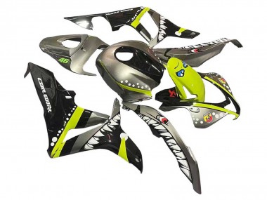 2007-2008 Honda CBR600RR Motorcycle Fairings - Grey Fluorescent Yellow Shark Canada Websites