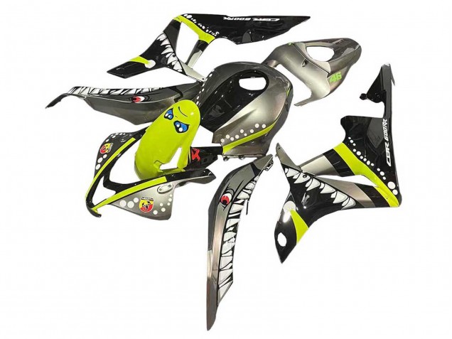 2007-2008 Honda CBR600RR Motorcycle Fairings - Grey Fluorescent Yellow Shark Canada Websites