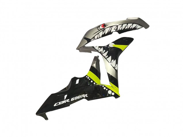 2007-2008 Honda CBR600RR Motorcycle Fairings - Grey Fluorescent Yellow Shark Canada Websites
