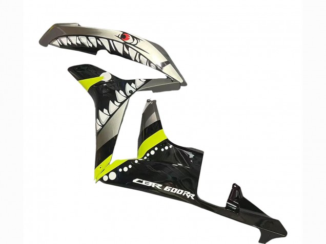 2007-2008 Honda CBR600RR Motorcycle Fairings - Grey Fluorescent Yellow Shark Canada Websites