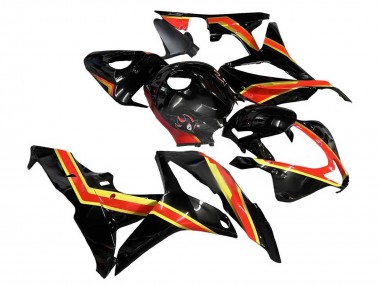 2007-2008 Honda CBR600RR Motorcycle Fairings - Red Gold Glossy Black Canada Websites