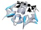 2007-2008 Honda CBR600RR Motorcycle Fairings - Glossy Grey Light Blue Canada Websites
