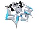 2007-2008 Honda CBR600RR Motorcycle Fairings - Glossy Grey Light Blue Canada Websites