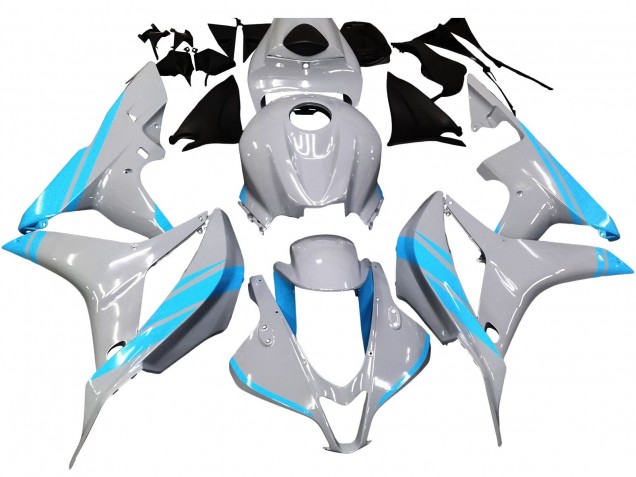 2007-2008 Honda CBR600RR Motorcycle Fairings - Glossy Grey Light Blue Canada Websites