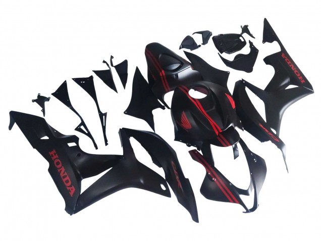 2007-2008 Honda CBR600RR Motorcycle Fairings - Matte Black Red Canada Websites