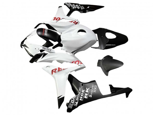 2007-2008 Honda CBR600RR Motorcycle Fairings - White Matte Black Red Repsol Canada Websites