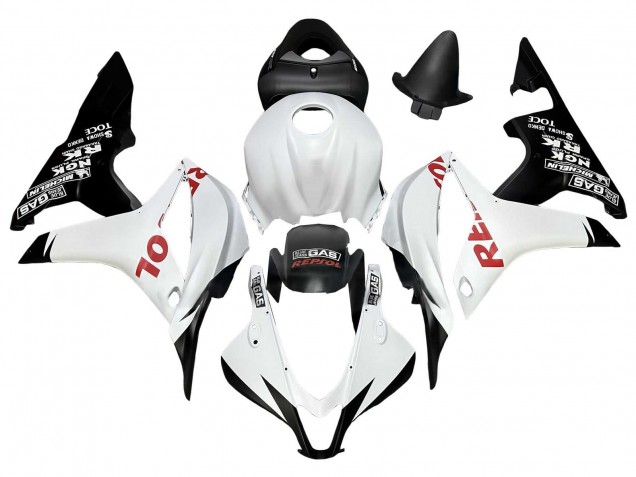 2007-2008 Honda CBR600RR Motorcycle Fairings - White Matte Black Red Repsol Canada Websites