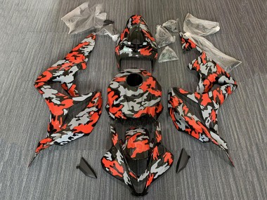 2007-2008 Honda CBR600RR Motorcycle Fairings - Red Grey Camouflage Canada Websites