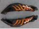 2007-2008 Honda CBR600RR Motorcycle Fairings - Glossy Black Orange Flame Canada Websites