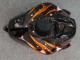 2007-2008 Honda CBR600RR Motorcycle Fairings - Glossy Black Orange Flame Canada Websites