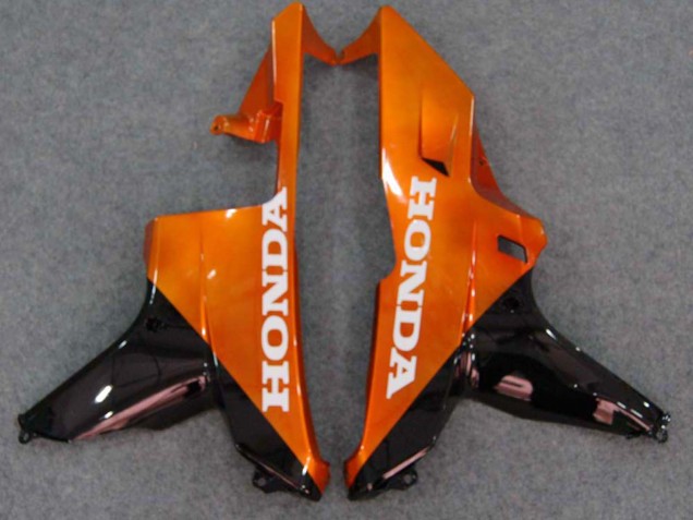 2007-2008 Honda CBR600RR Motorcycle Fairings - Glossy Black Orange Flame Canada Websites
